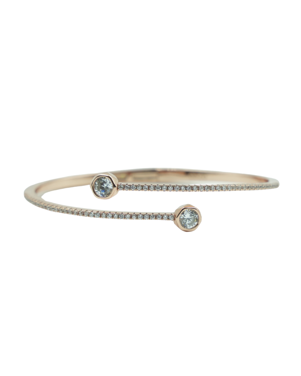Bypass Moissanite Bangle