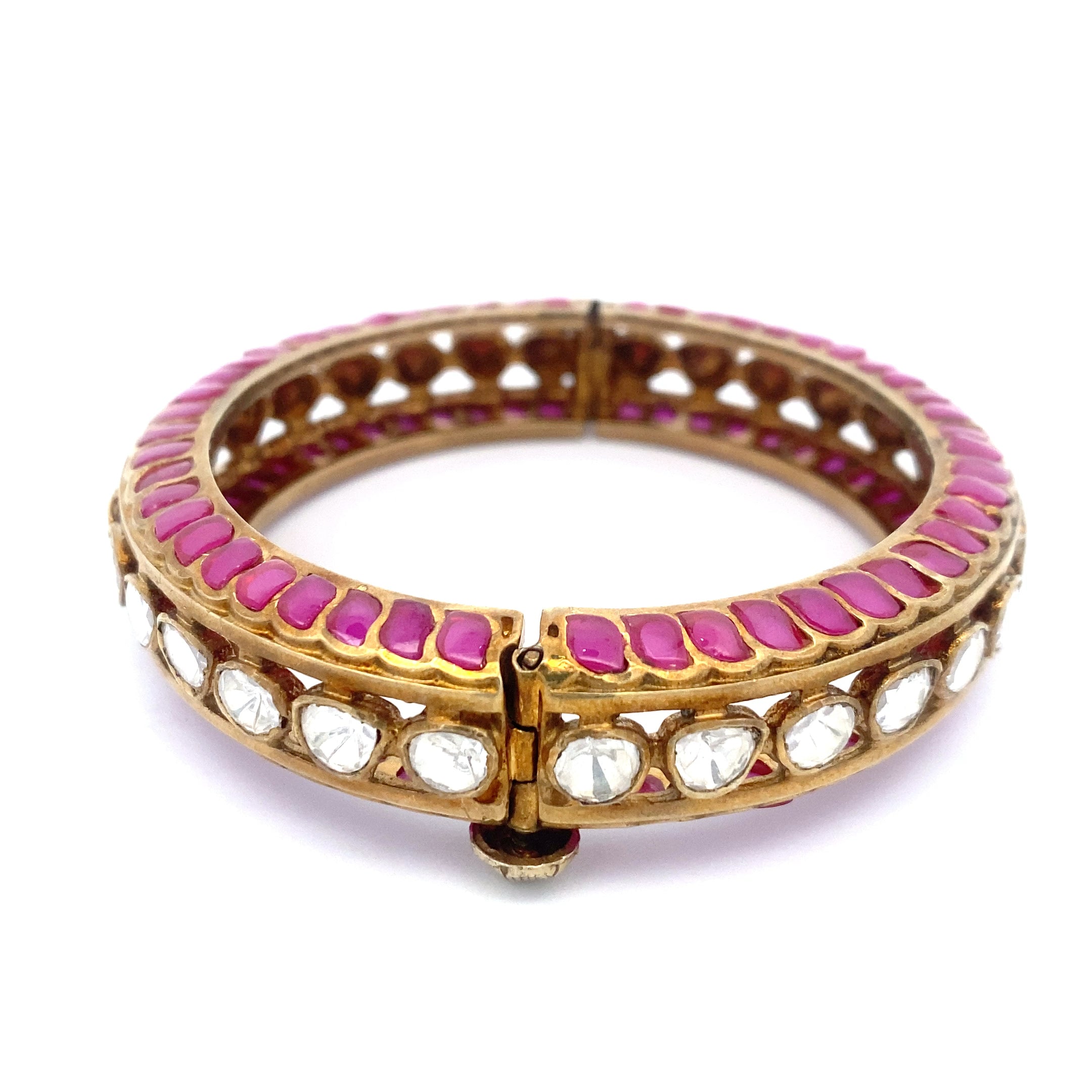 Ruby Moissanite Eternity Bangle
