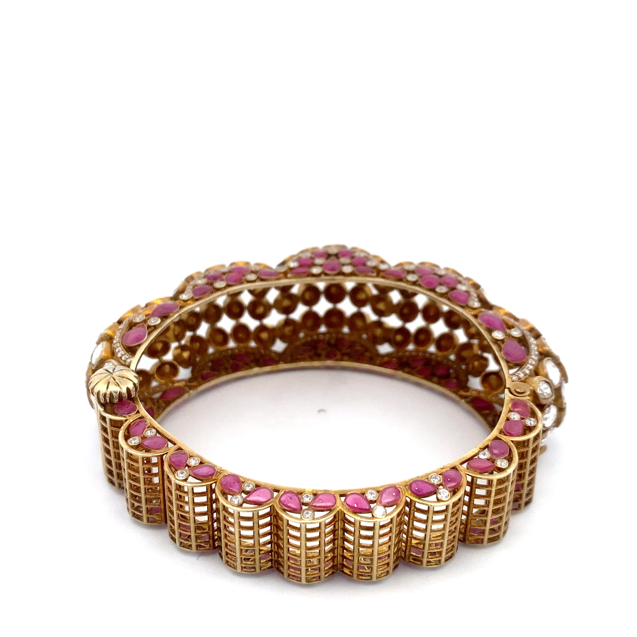 Imperial Moissanite Ruby Bangle