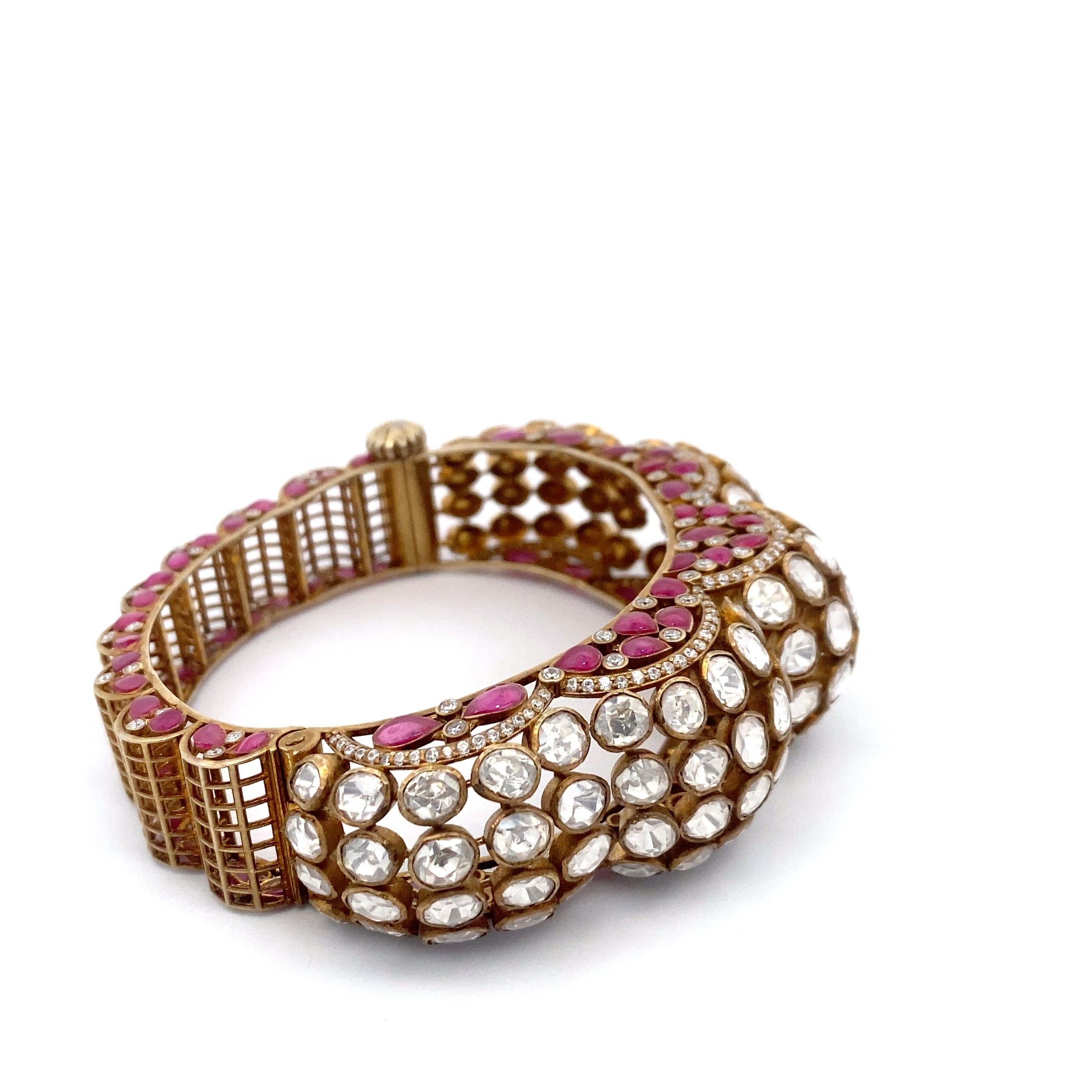 Imperial Moissanite Ruby Bangle