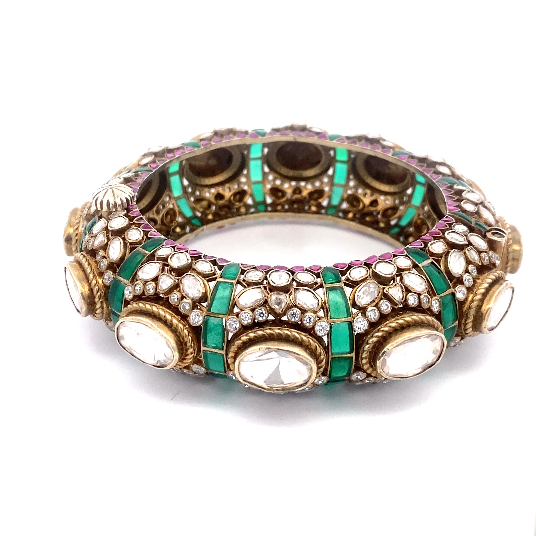 Regal Moissanite Green Bangle