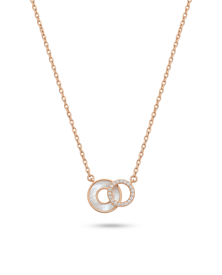 Duo Circle Shell Necklace