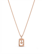 Open Rectangle Ball Drop Pendant