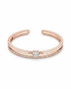 Square Solitaire Cuff Bangle
