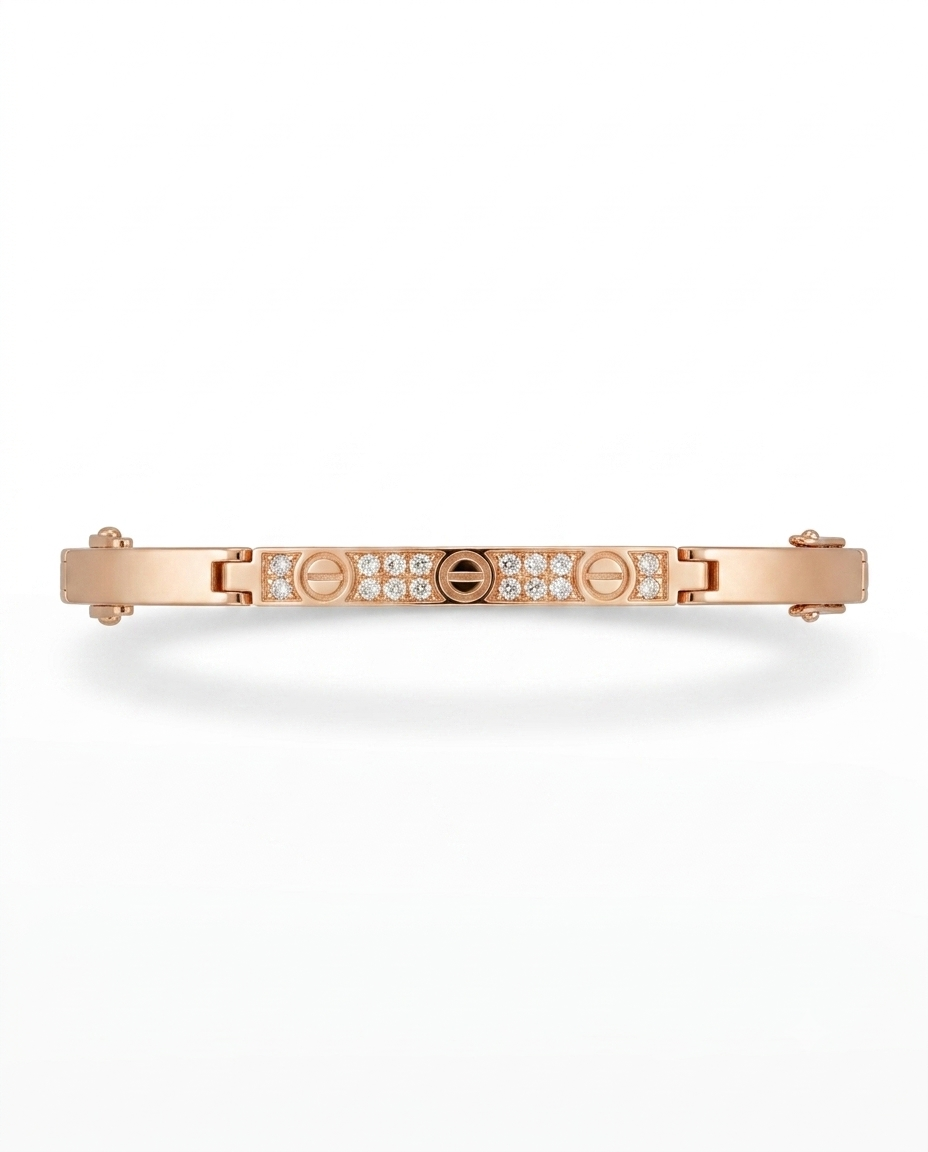 Rose Gold Screw Bangle