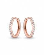 Pave Oval Hoop Earrings