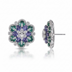 Emerald Tanzanite Luxe Studs