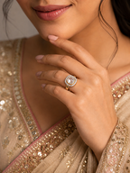 Moonlit Halo Ring