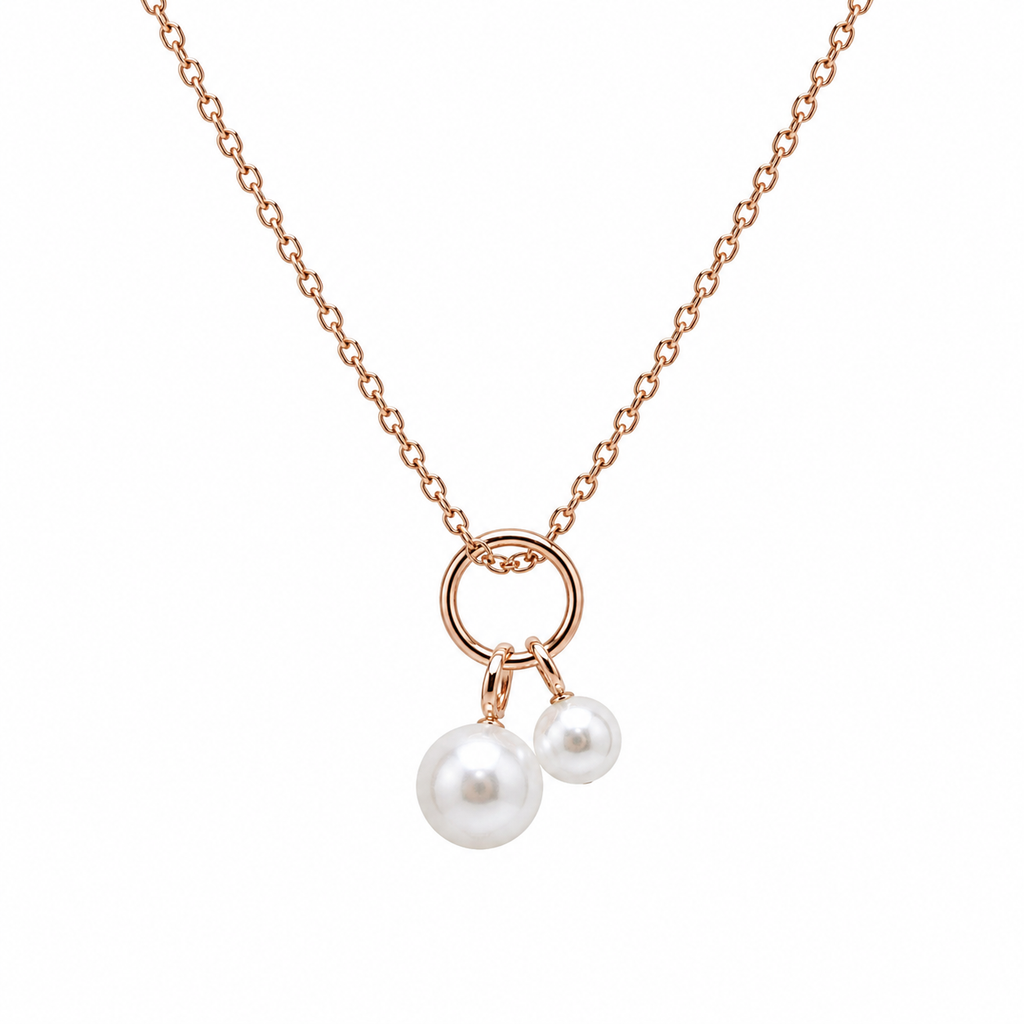 Twin Moon Pearl Pendant