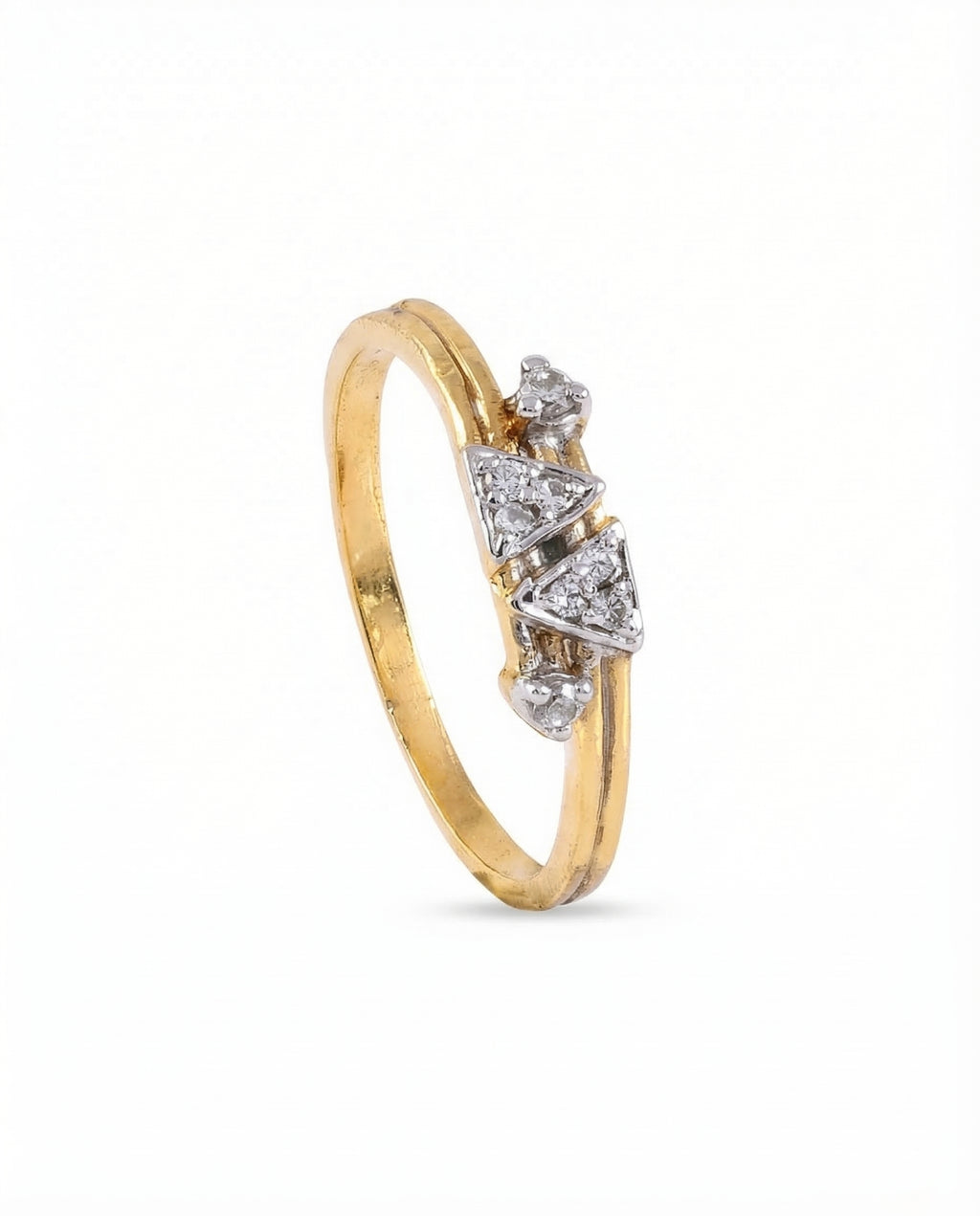 Geometric Crystal Band Ring