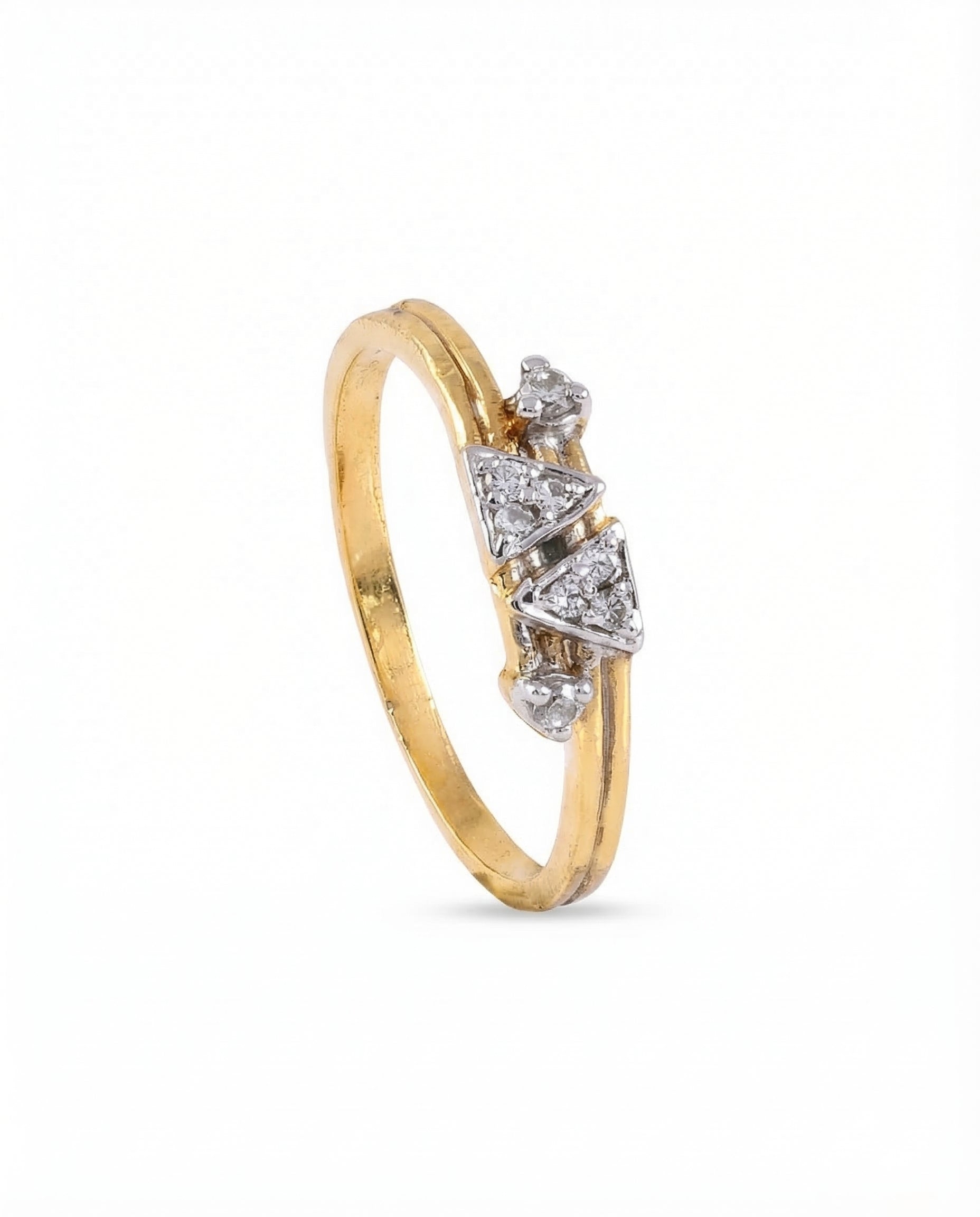 Geometric Crystal Band Ring