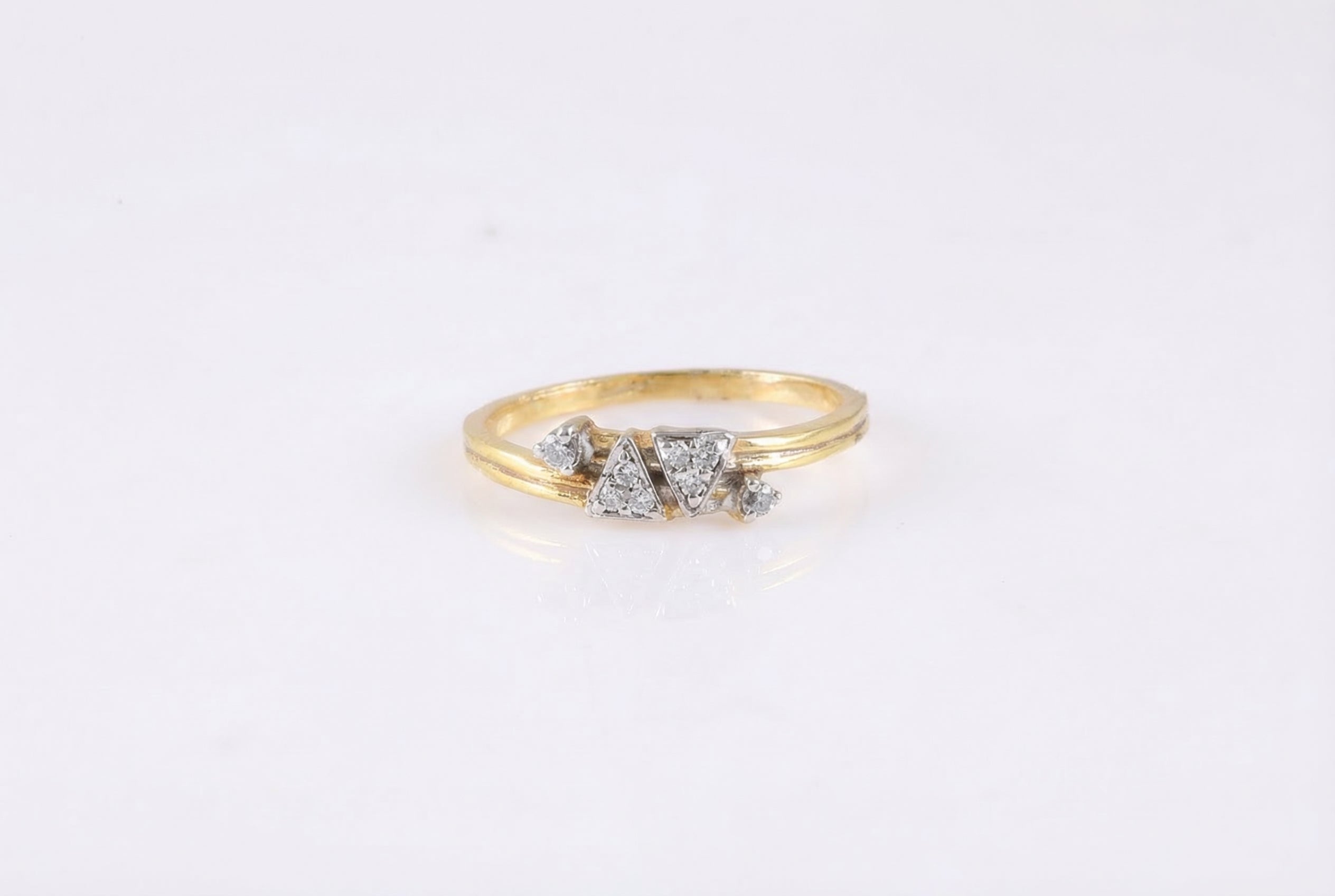Geometric Crystal Band Ring