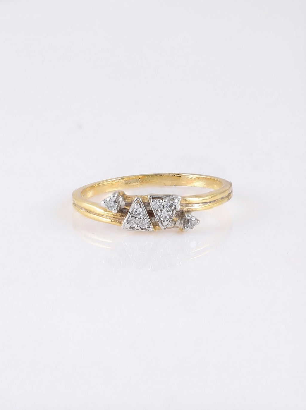 Geometric Crystal Band Ring