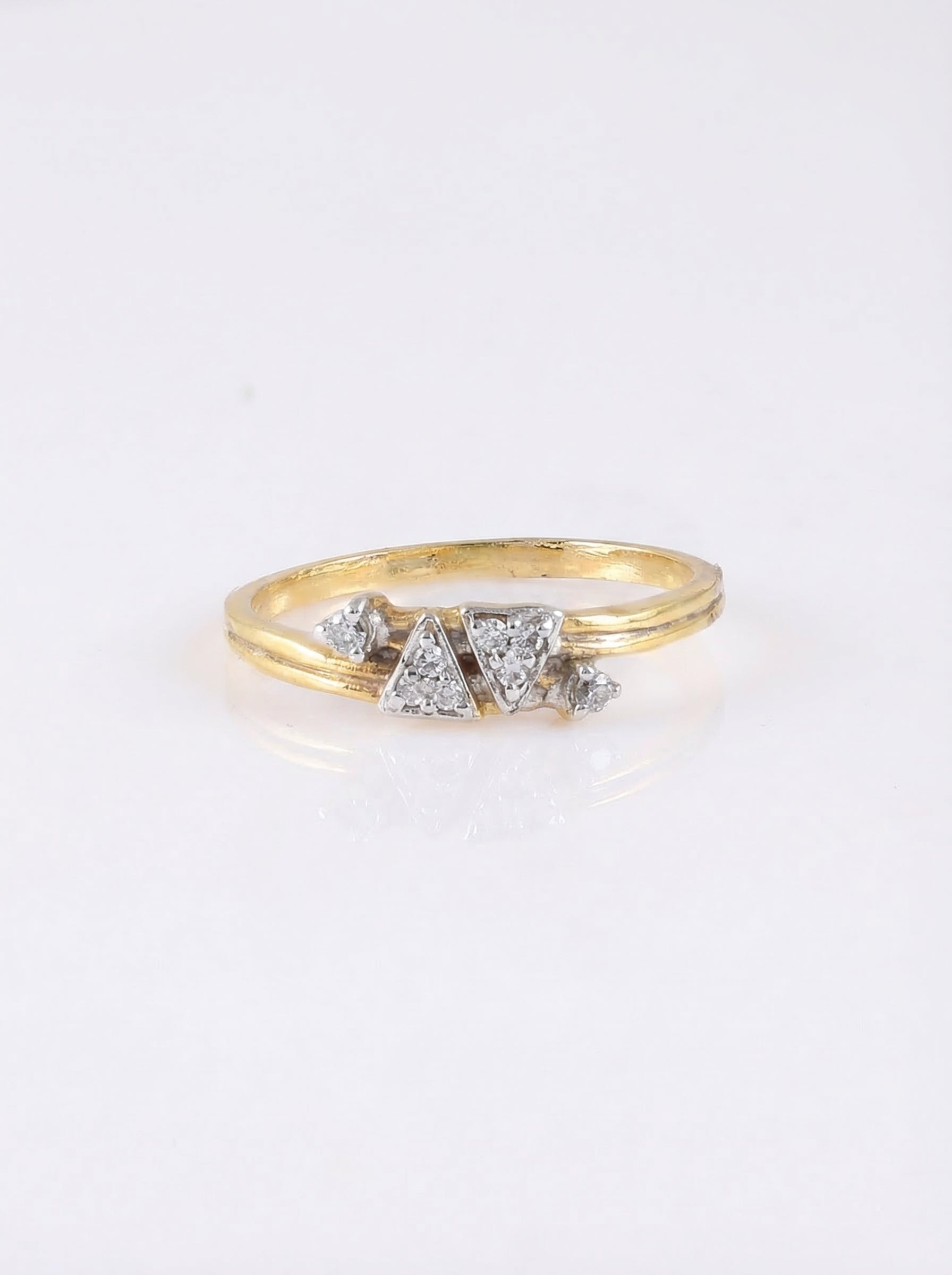 Geometric Crystal Band Ring