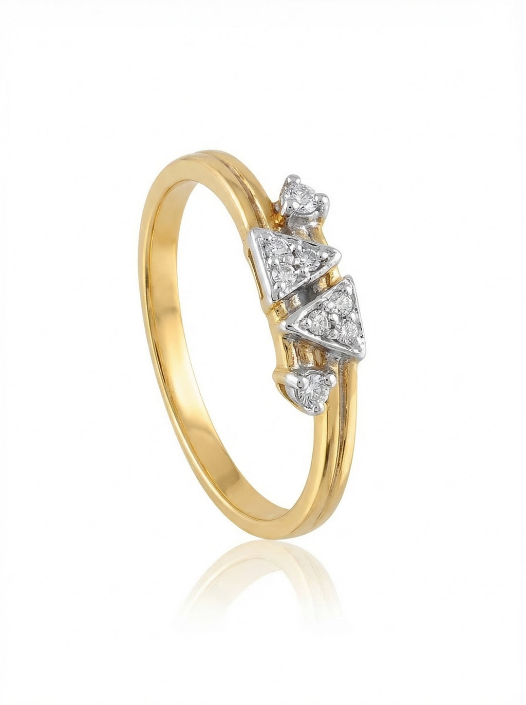 Geometric Crystal Band Ring