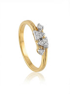Geometric Crystal Band Ring