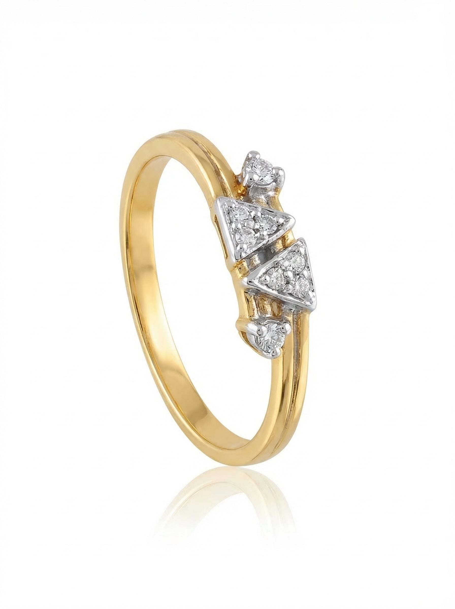 Geometric Crystal Band Ring