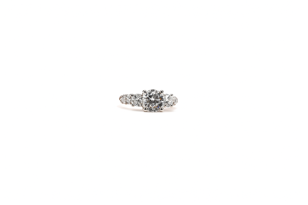 Classic Solitaire Shoulder Set Ring