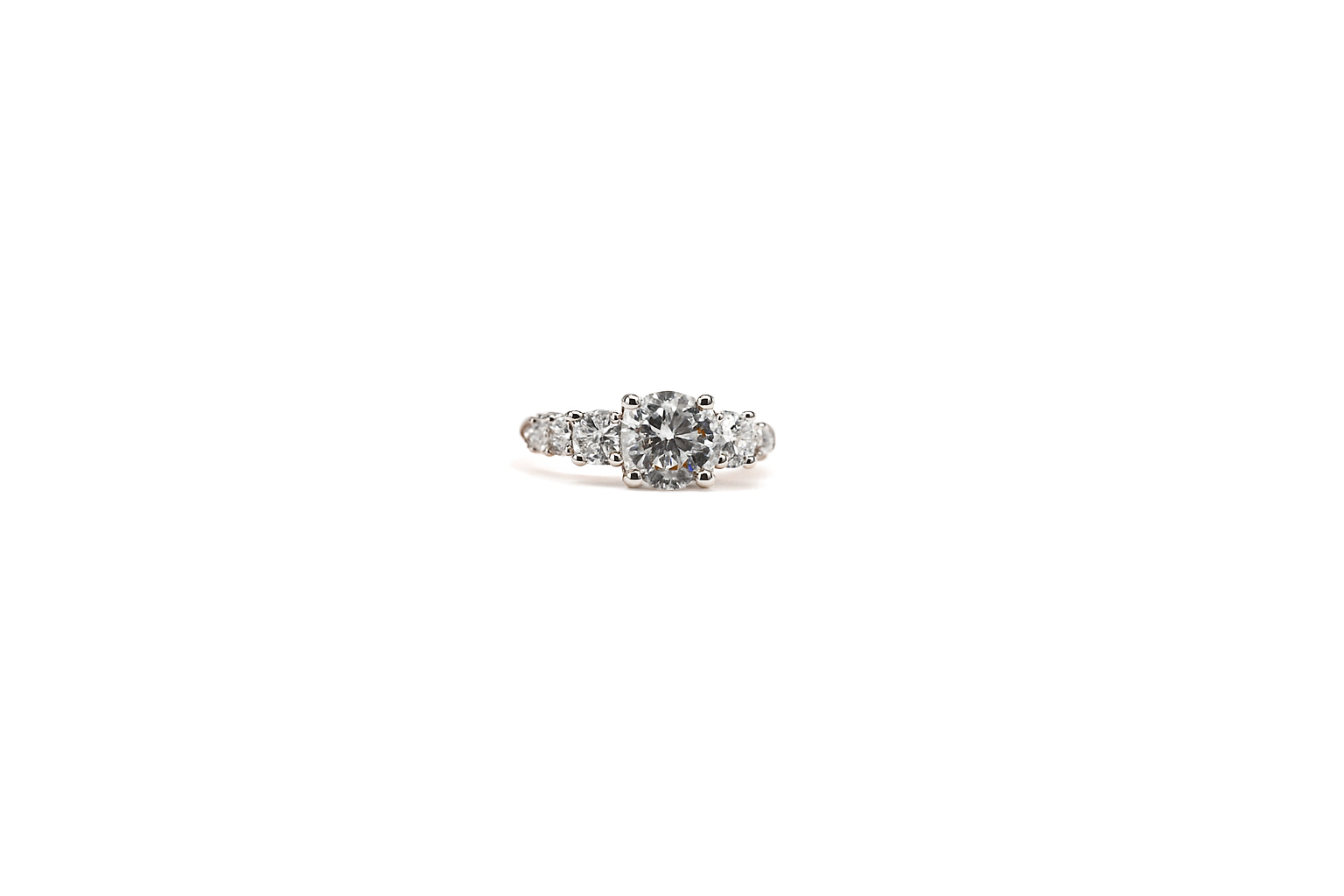 Classic Solitaire Shoulder Set Ring