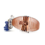 Moissanite Sapphire Silver Cuff