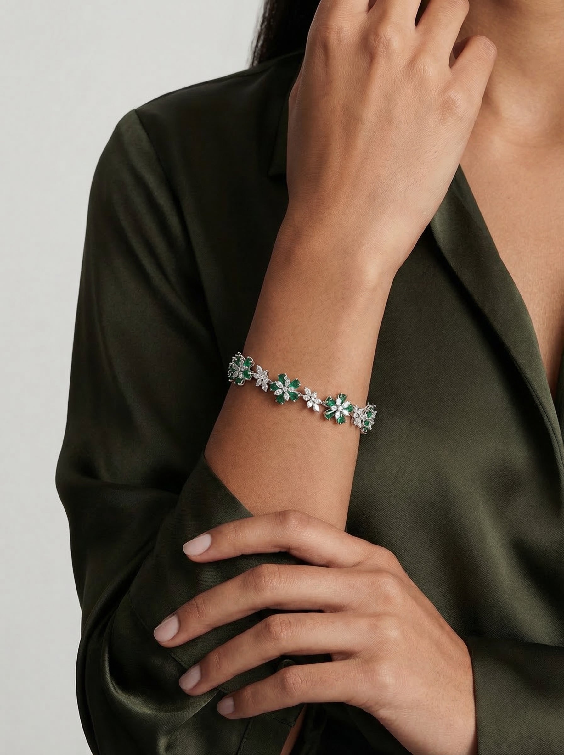 Semi Precious Emerald Bloom