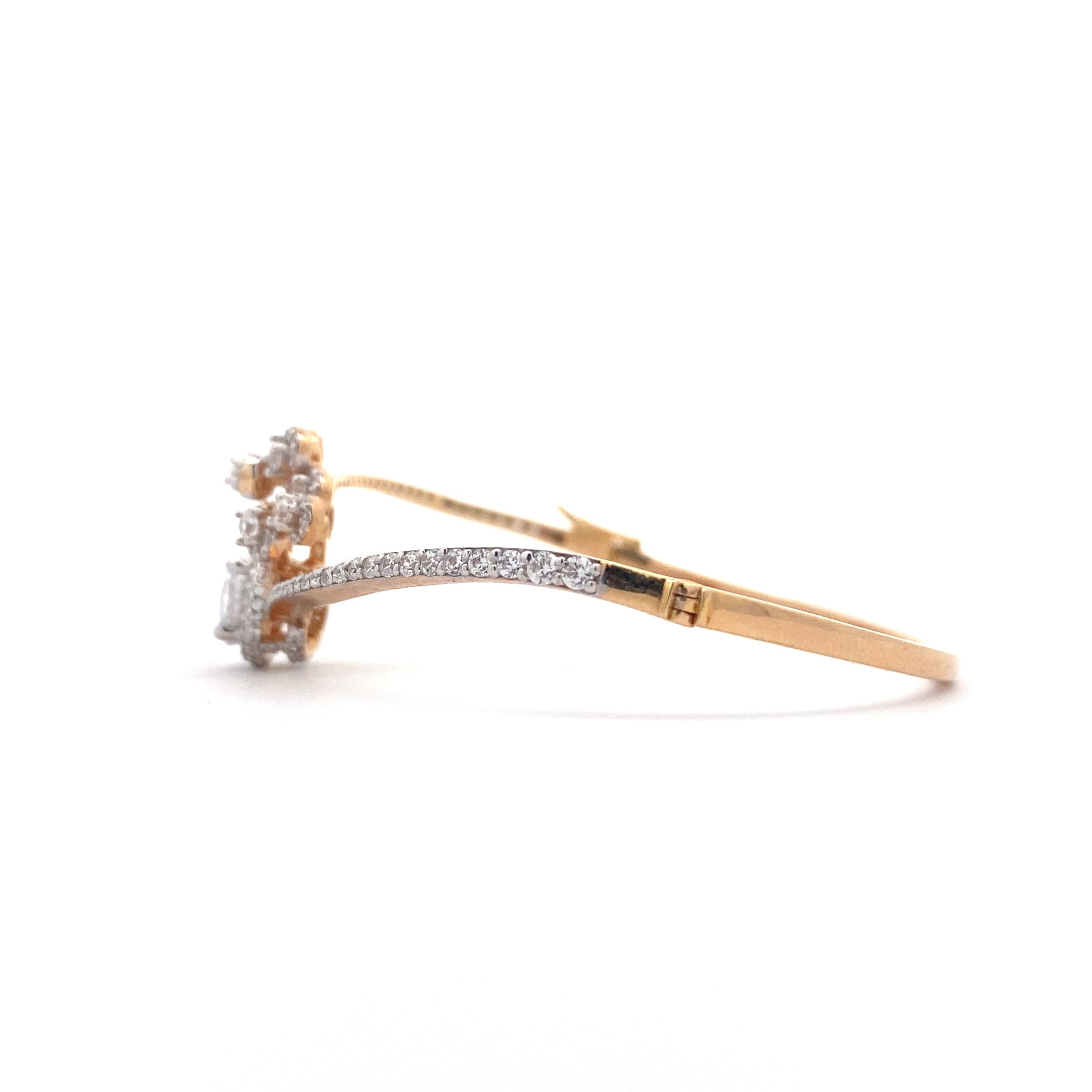 Moissanite Cluster Bangle