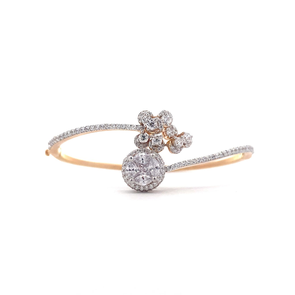 Moissanite Cluster Bangle