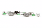 Art Deco Emerald Moissanite Bracelet