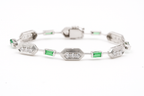 Art Deco Emerald Moissanite Bracelet