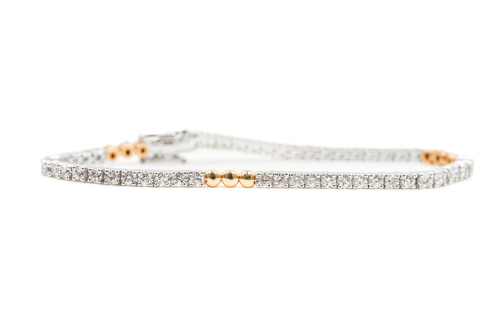 Two-Tone Moissanite Bracelet