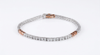 Two-Tone Crystal Tennis Bracelet
