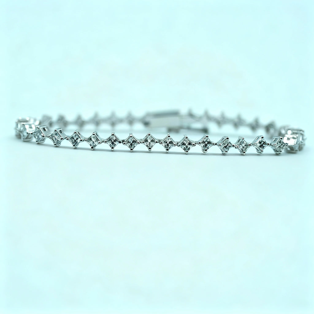Moissanite Zigzag Tennis Bracelet