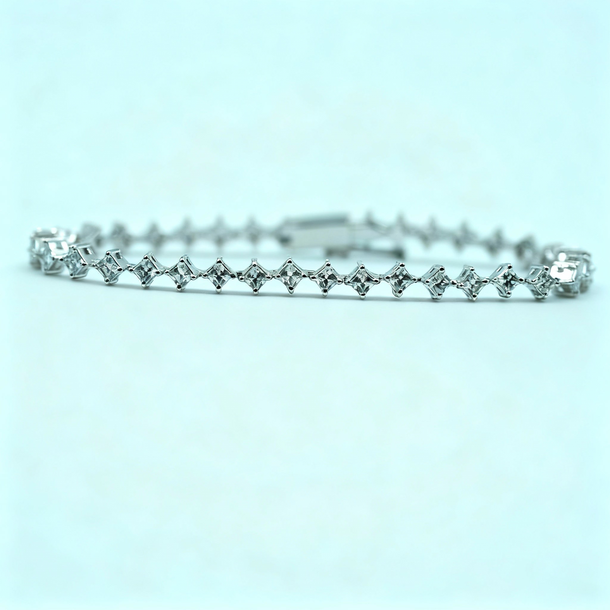 Moissanite Zigzag Tennis Bracelet