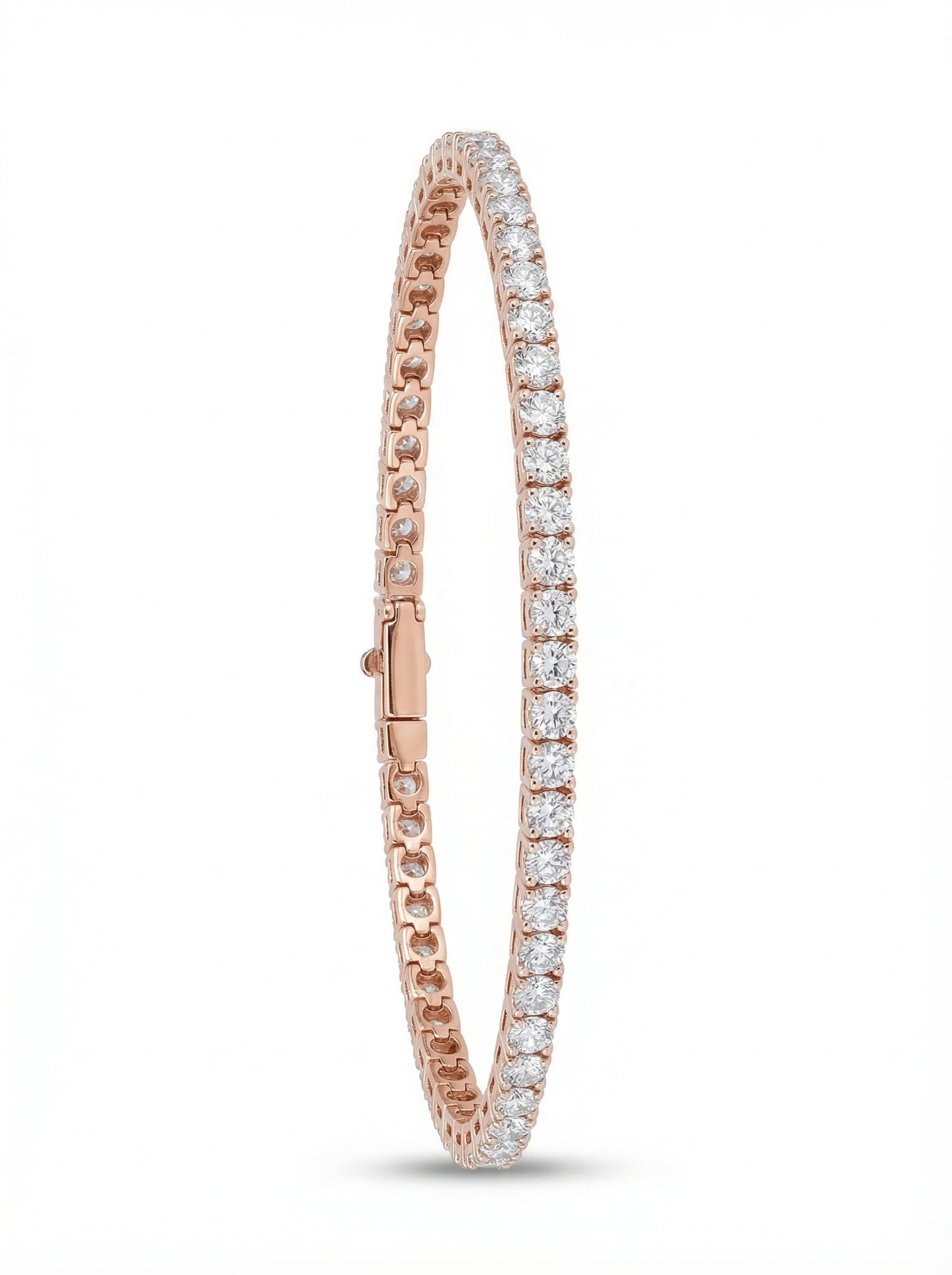 Rose Gold Crystal Tennis Bracelet