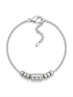 Pave Barrel Rondelle Bracelet