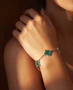 Green Clover Station Bracelet