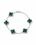 Green Clover Station Bracelet