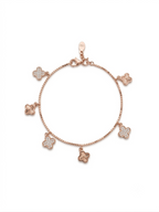 Clover Charm Drop Bracelet