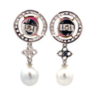 Ruby Crystal Pearl Chandelier Drops