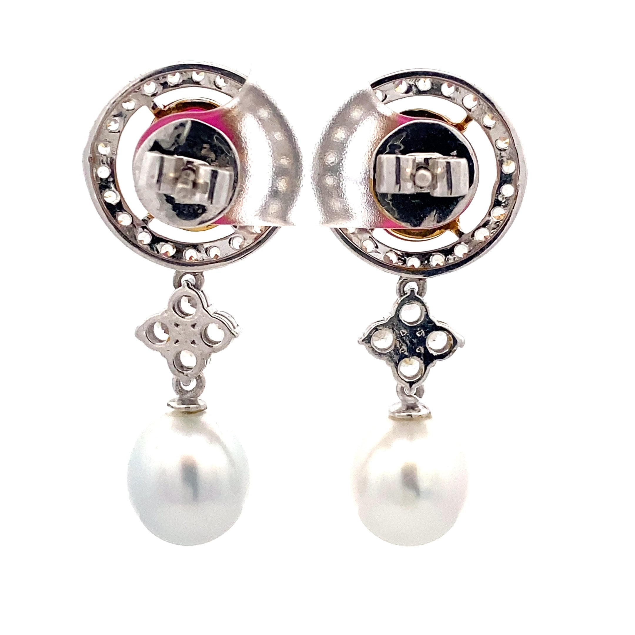 Ruby Crystal Pearl Chandelier Drops
