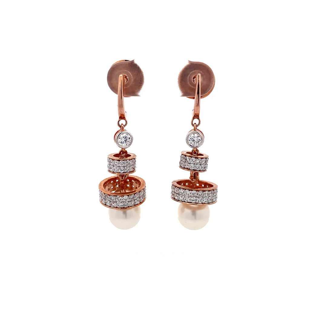 Tiered Pearl Drop Earrings