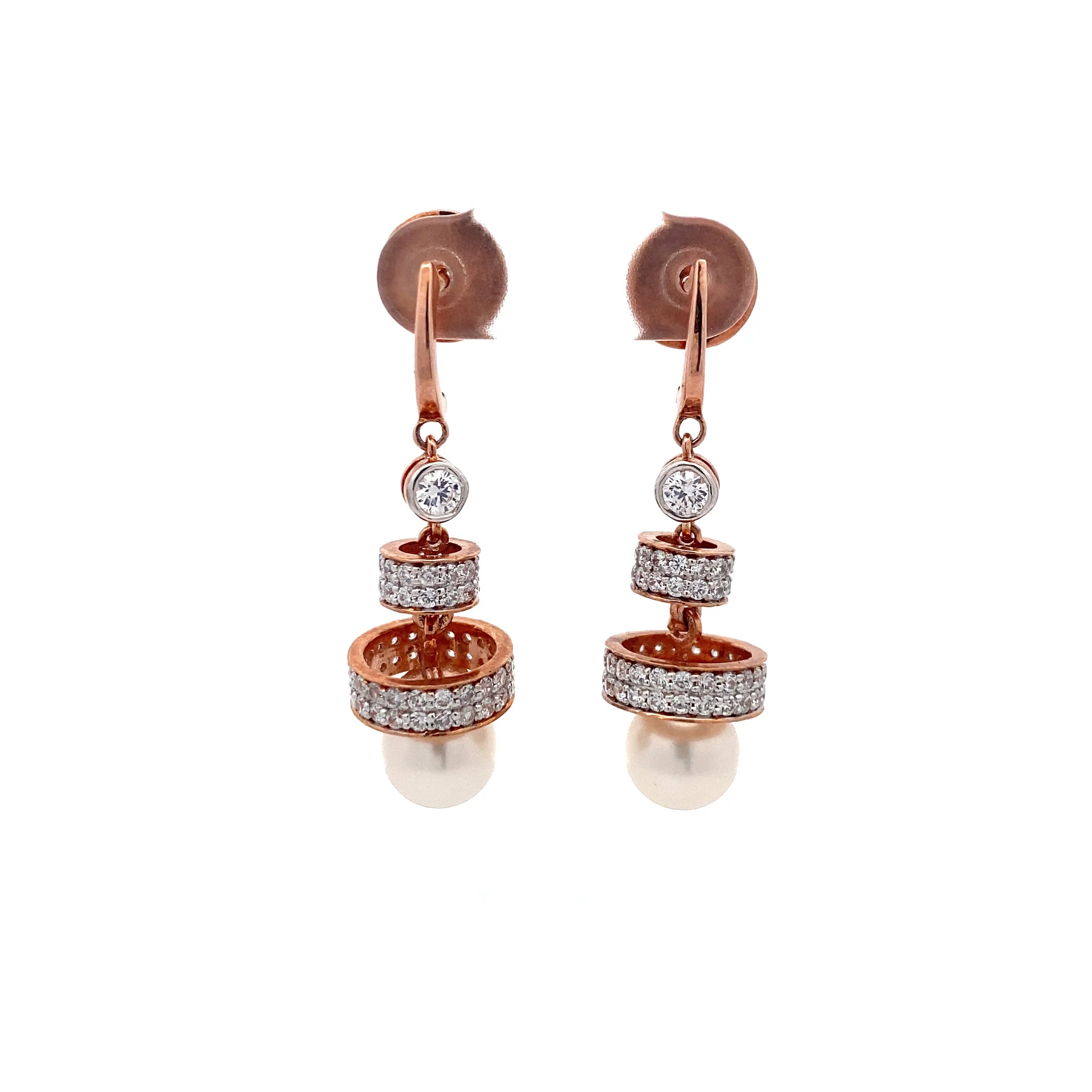 Tiered Pearl Drop Earrings