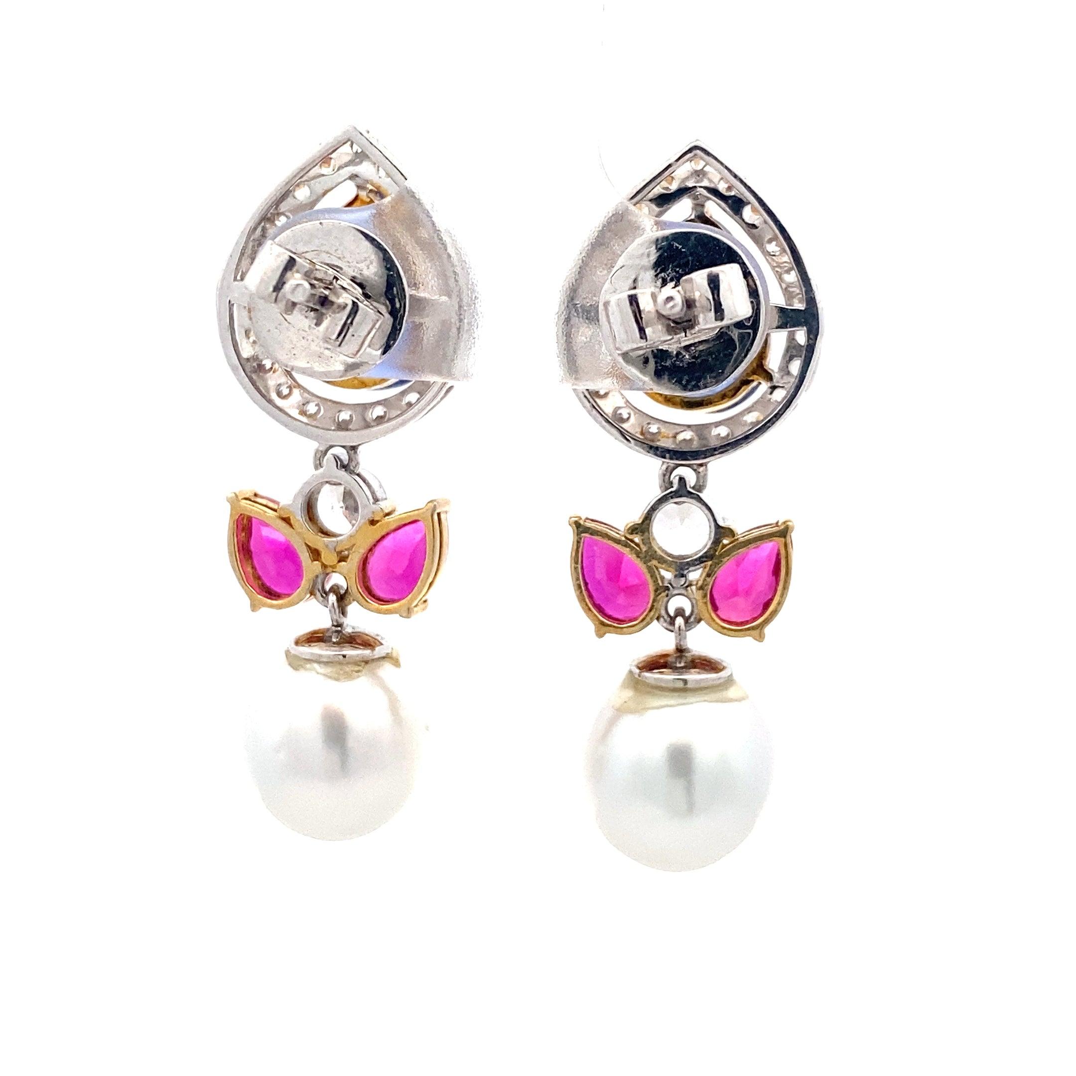 Sapphire Ruby Pearl Linear Drops