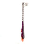 Crystal Bar Coral Teardrop Danglers