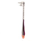 Crystal Bar Coral Teardrop Danglers