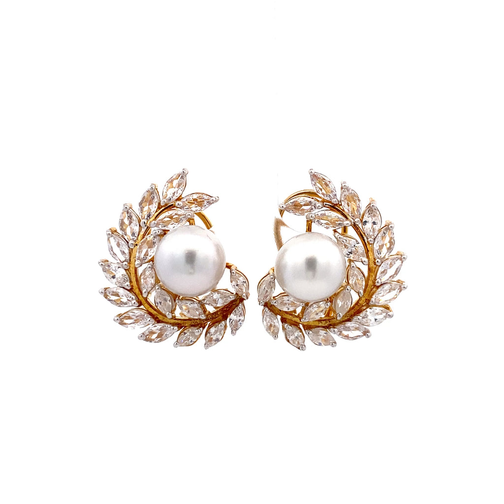 Open Laurel Leaf Studs