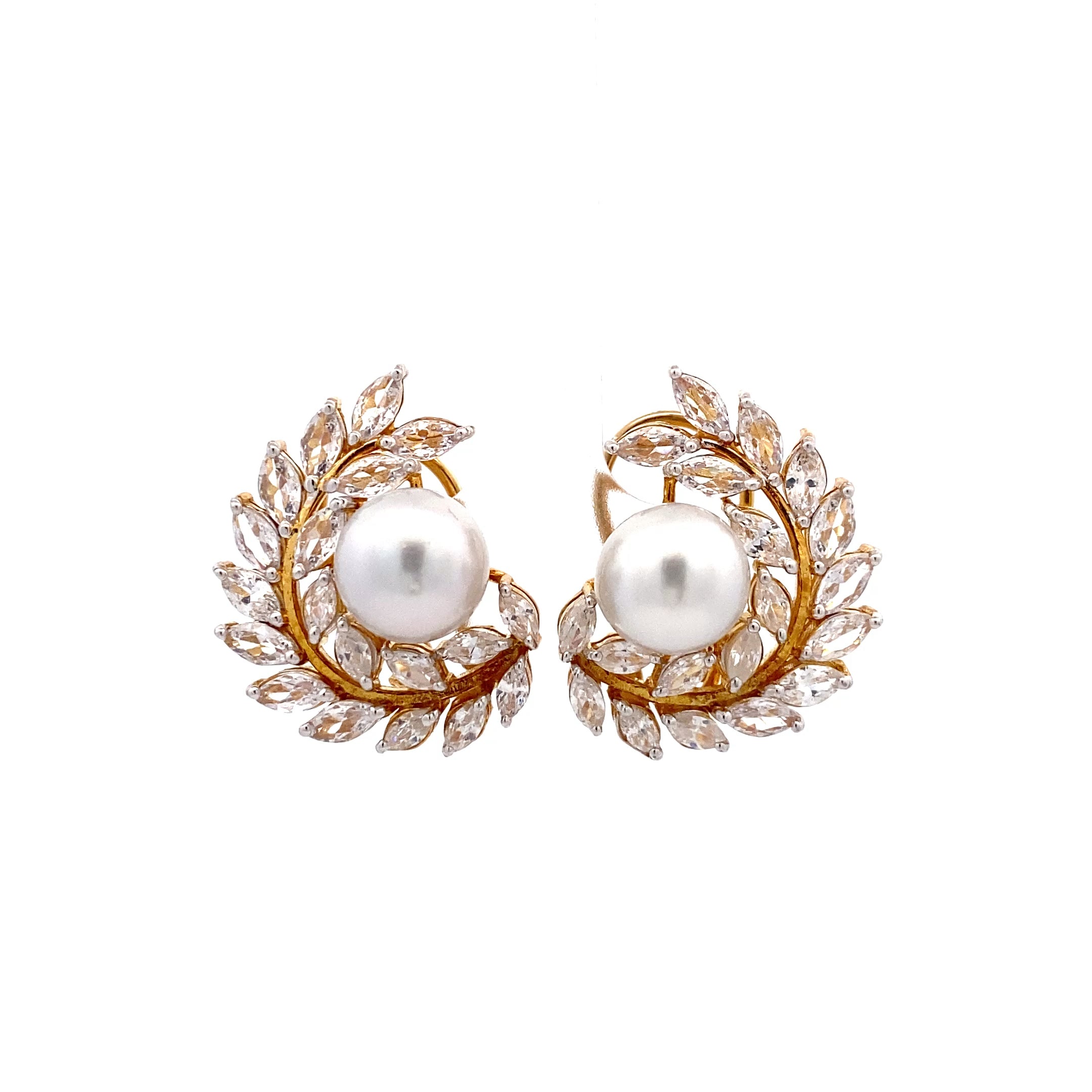 Open Laurel Leaf Studs