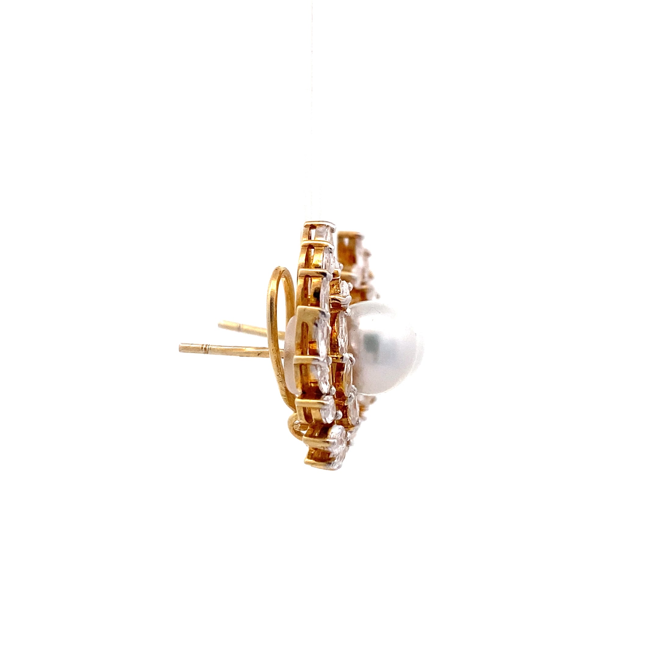 Open Laurel Leaf Studs