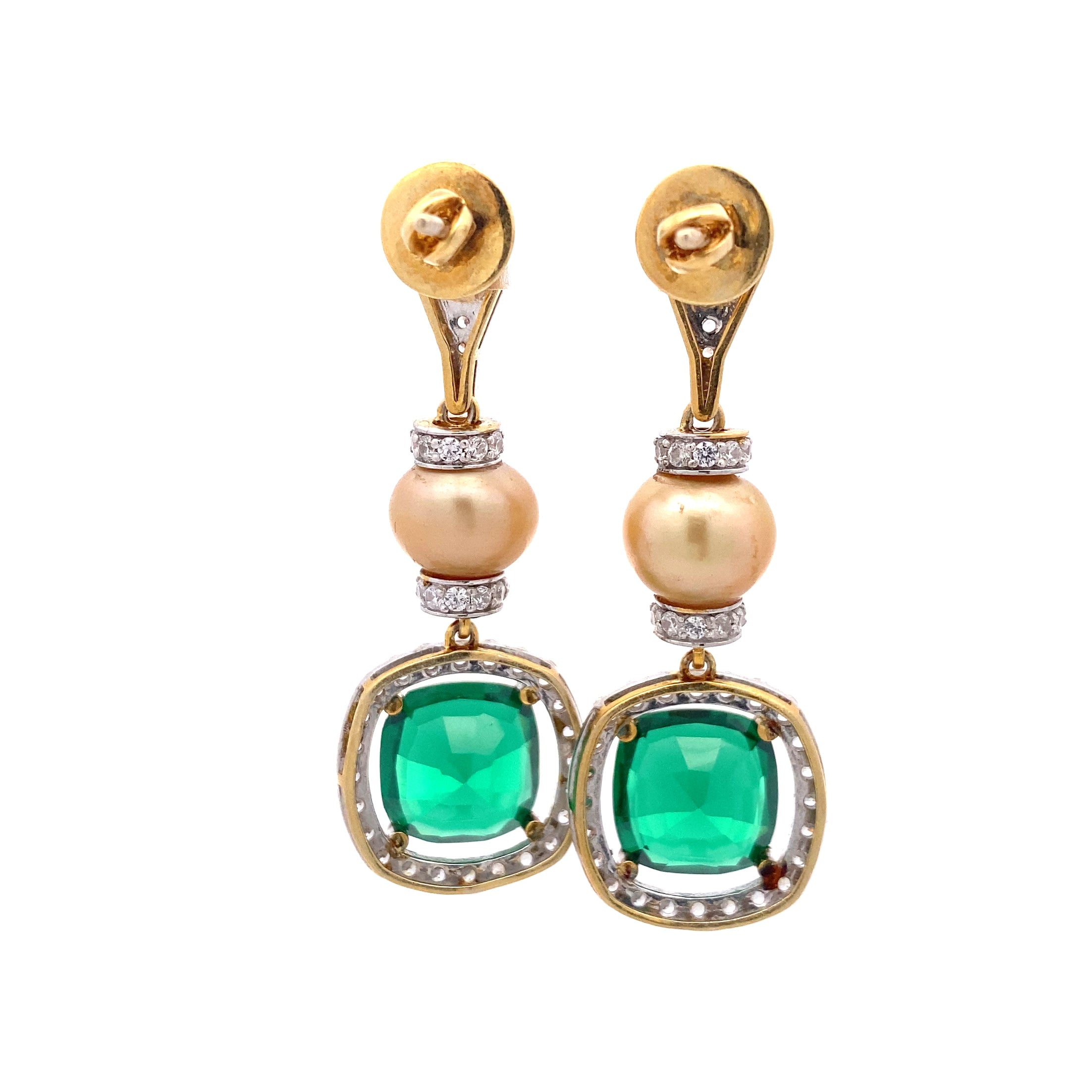Emerald Pearl Linear Drops