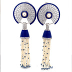 Lapis Enamel Pearl Tassel